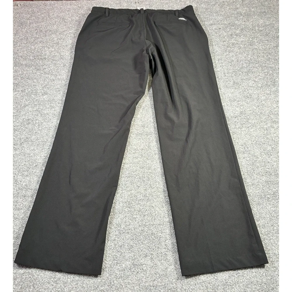 Adidas Golf Pants Mens 36x32 Black Stretch Performance Flat Front